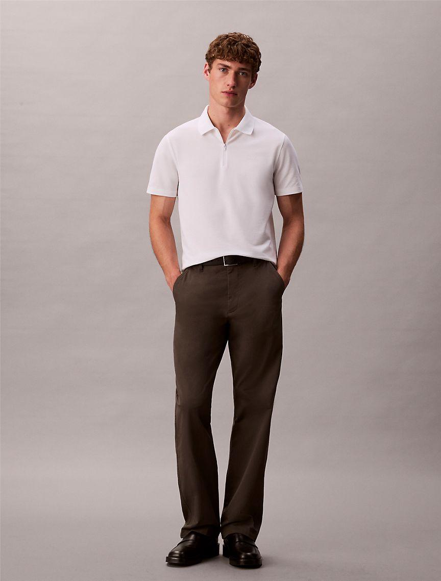 Tech Pique Zip Polo Shirt Product Image