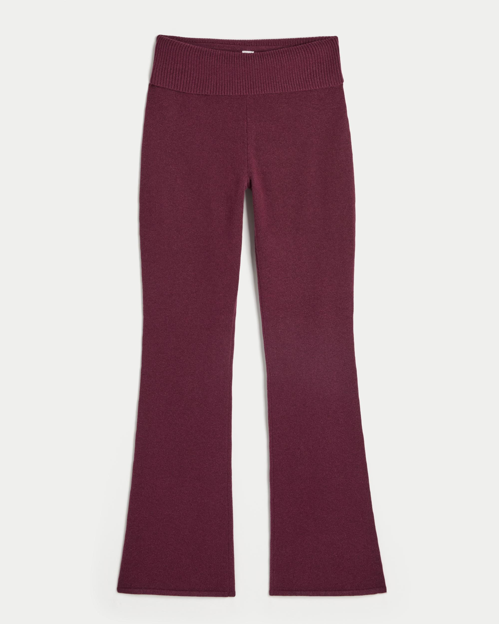 Gilly Hicks Sweater-Knit Foldover Waist Boot Pants Product Image