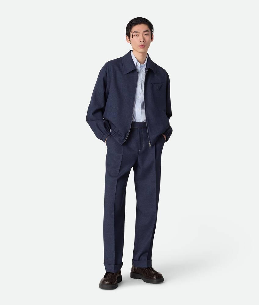 Men's Melange Wool Blouson in Dark indigo Product Image