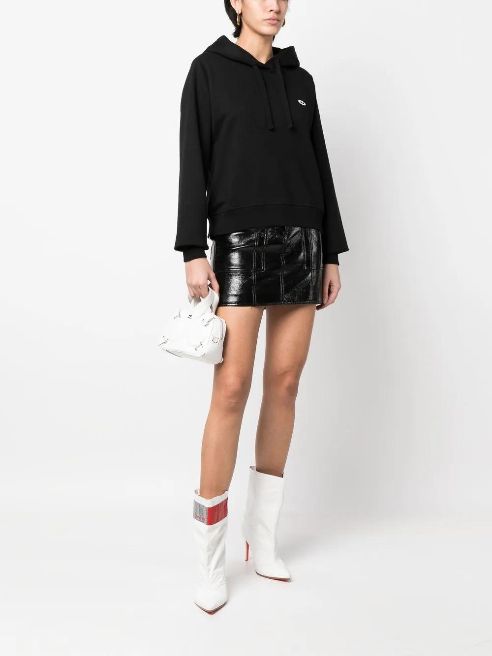 logo-patch drawstring hoodie Product Image