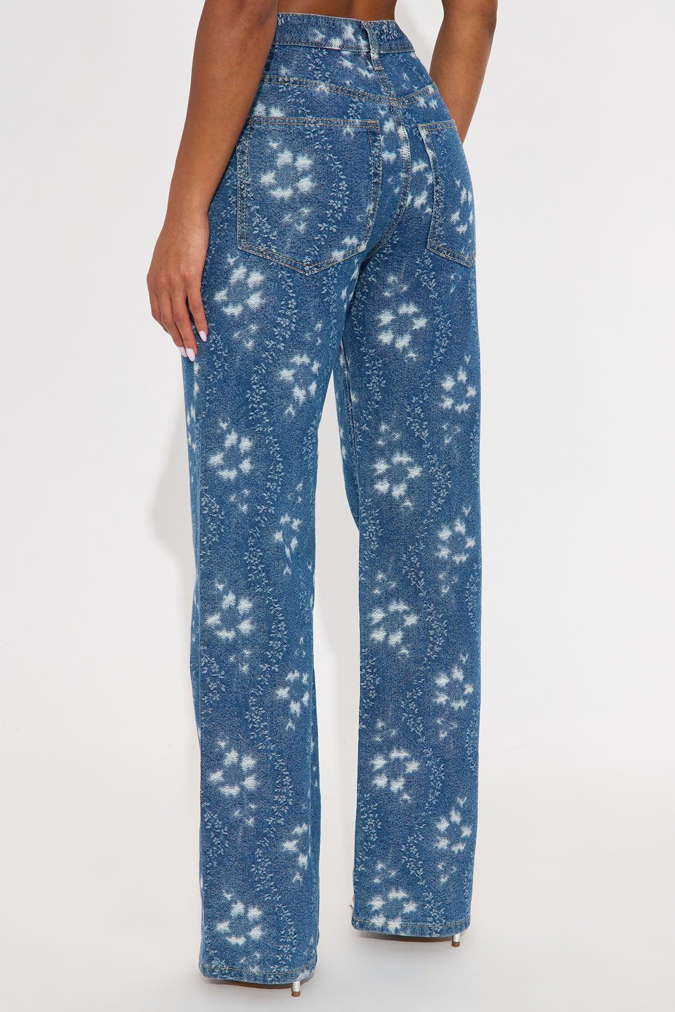 Kaleidoscope Dreams Straight Leg Jeans - Medium Wash Female Product Image