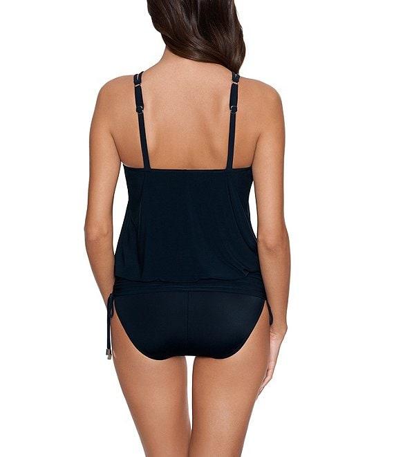 Magicsuit Susan Solid Underwire Keyhole Highneck Blouson Side Tie One Piece Convertible Swim Dress Product Image