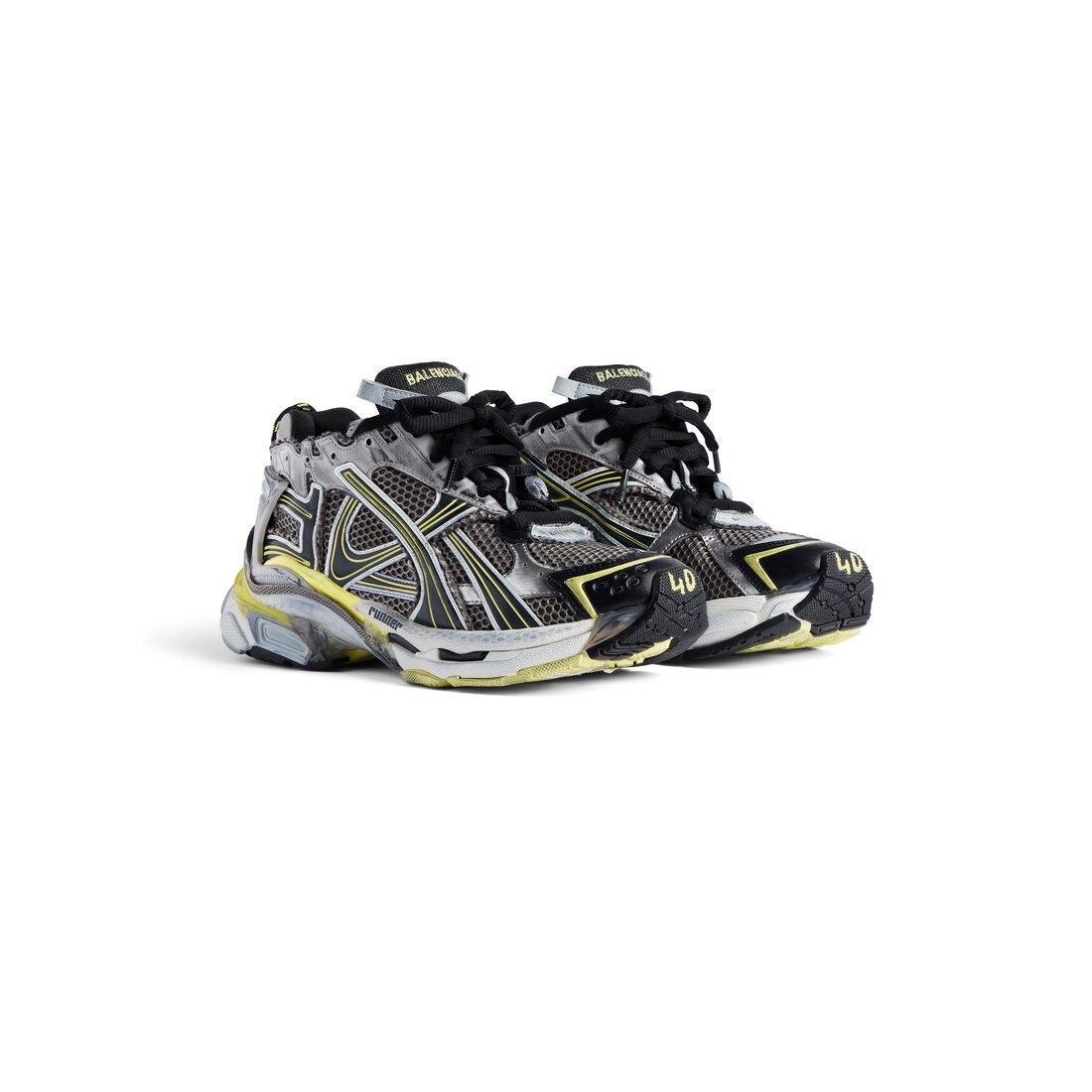 Men's Runner Sneaker  in Grey/yellow/white Product Image