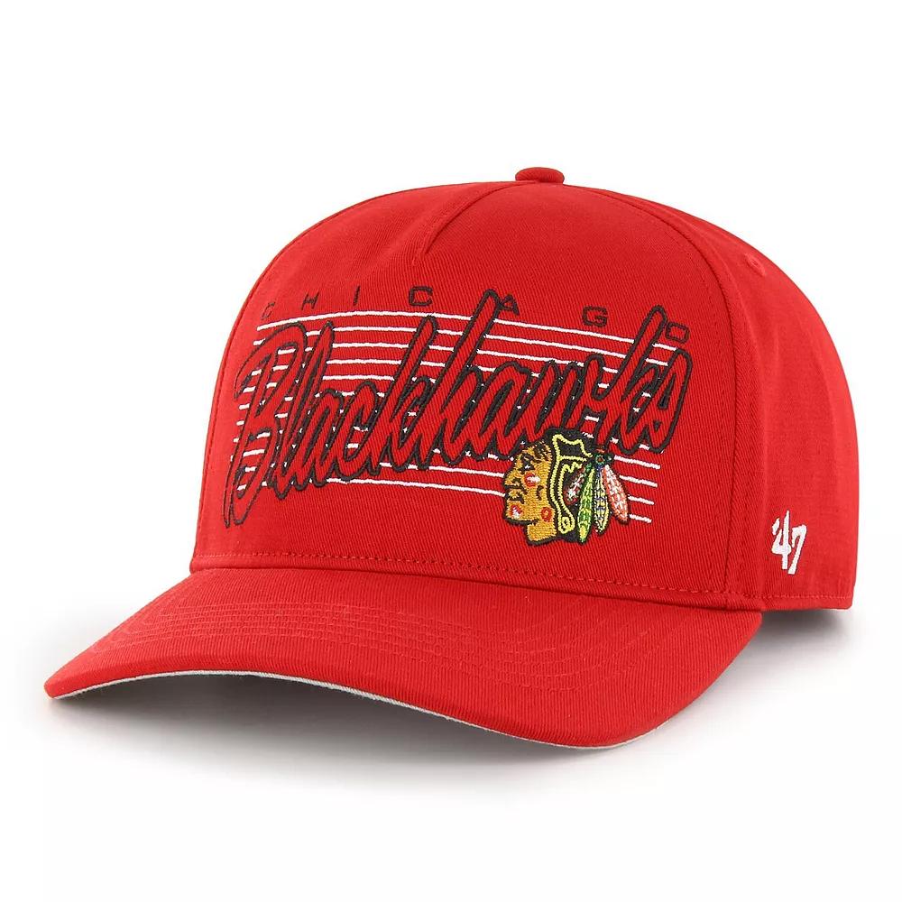 Men's '47 Red Chicago Blackhawks Marquee Hitch Snapback Hat Product Image