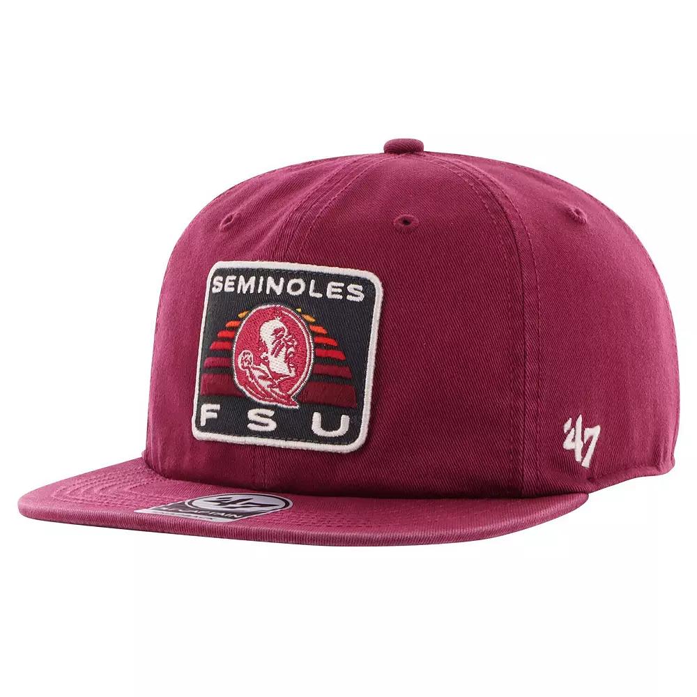 Men's '47 Garnet Florida State Seminoles Coastline Captain Snapback Hat, Red Product Image