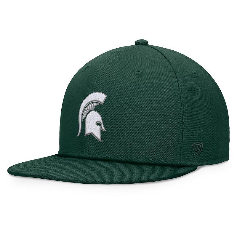 Men's Top of the World Green Michigan State Spartans Fundamental Snapback Hat Product Image