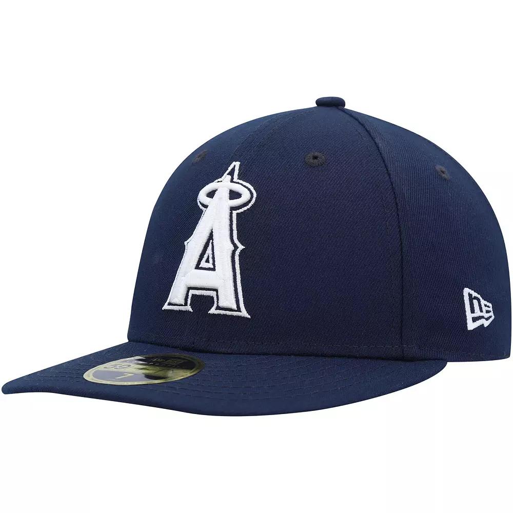 Men's New Era Navy Los Angeles Angels Oceanside Low Profile 59FIFTY Fitted Hat, Size: 7 5/8, Blue Product Image