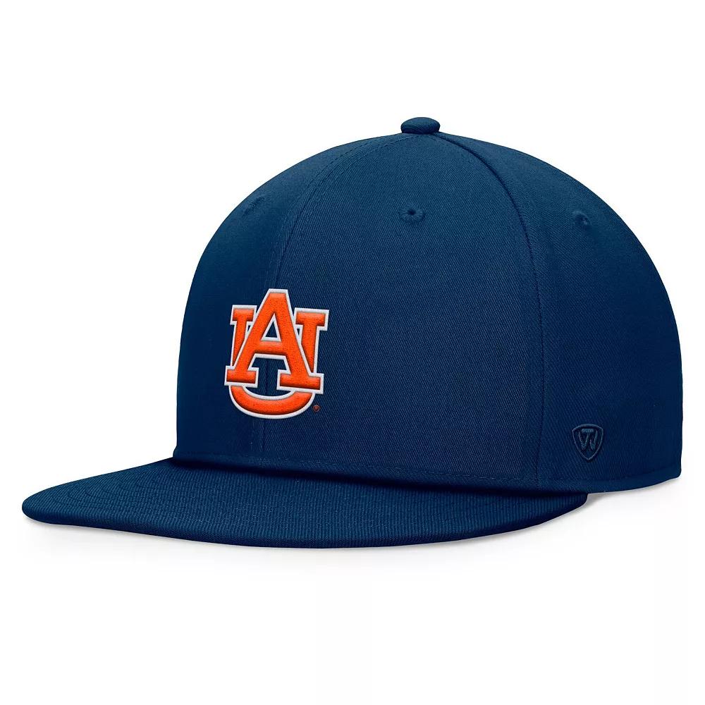 Men's Top of the World Navy Auburn Tigers Fundamental Snapback Hat, Blue Product Image