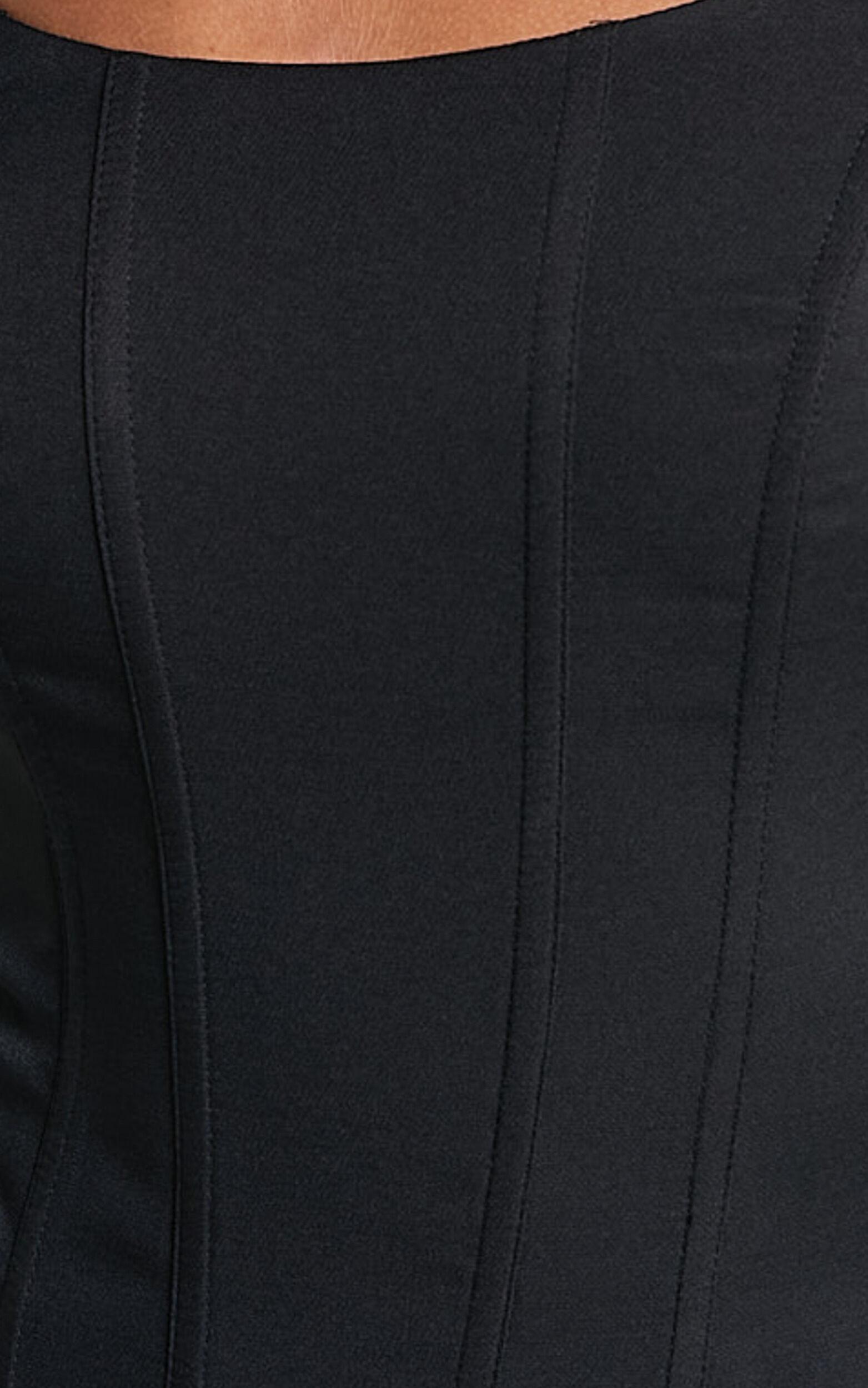 Kieran Top - Lace Strap Corset Top in Black Product Image