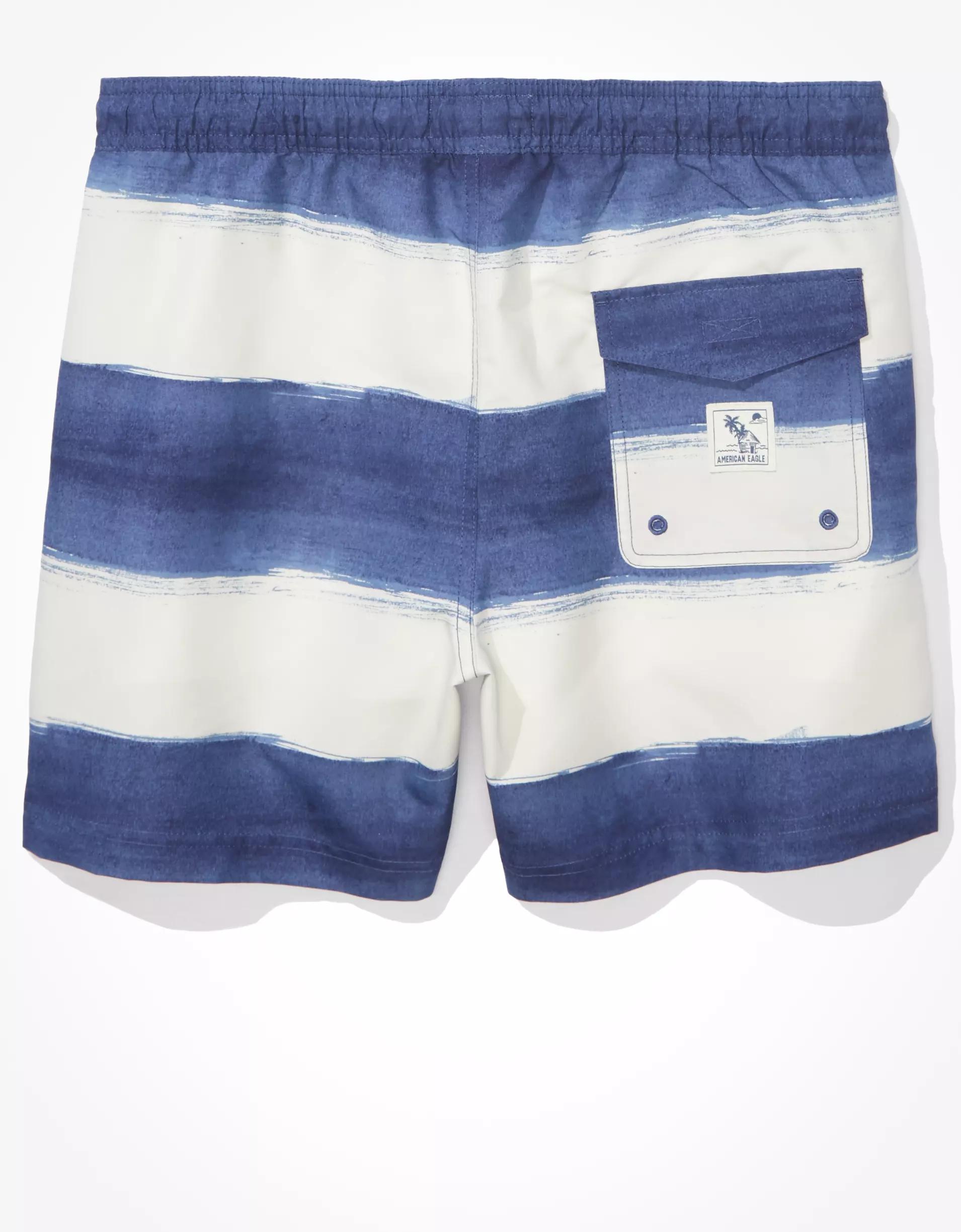 AE 5.5" Striped Swim Trunk Product Image