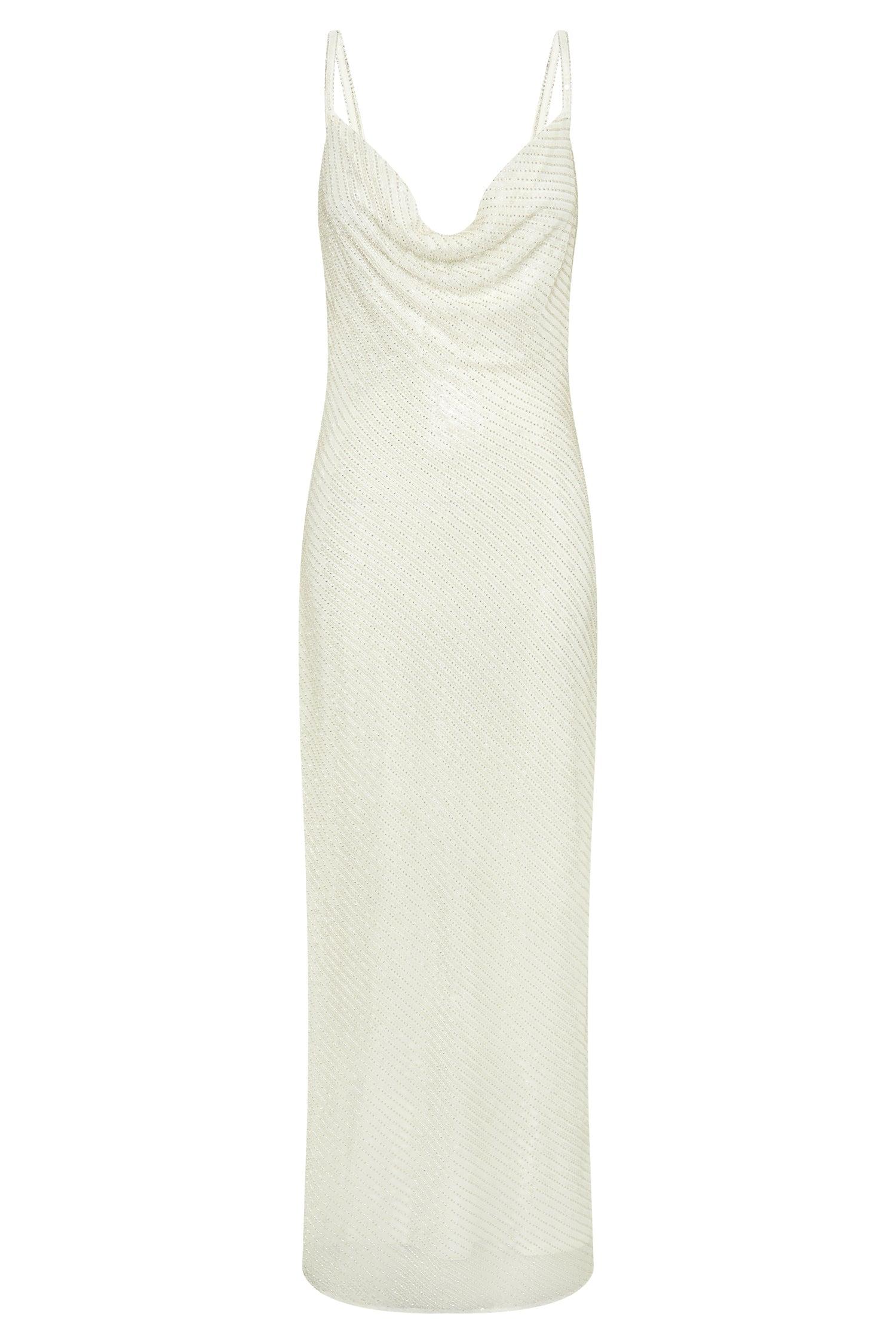 Marise Sequin Gown - White Product Image