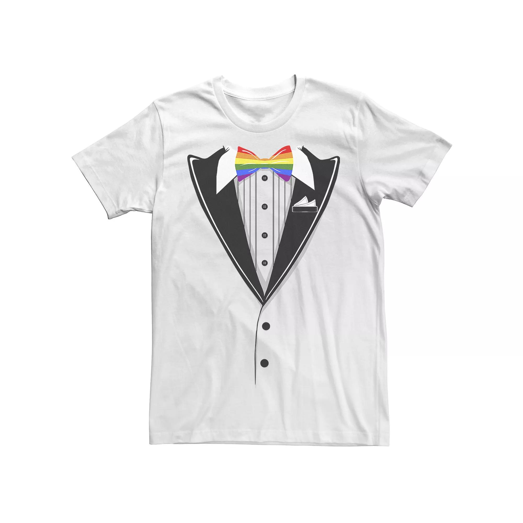 Big & Tall Pride Bowtie Costume Tee, Men's,  Product Image