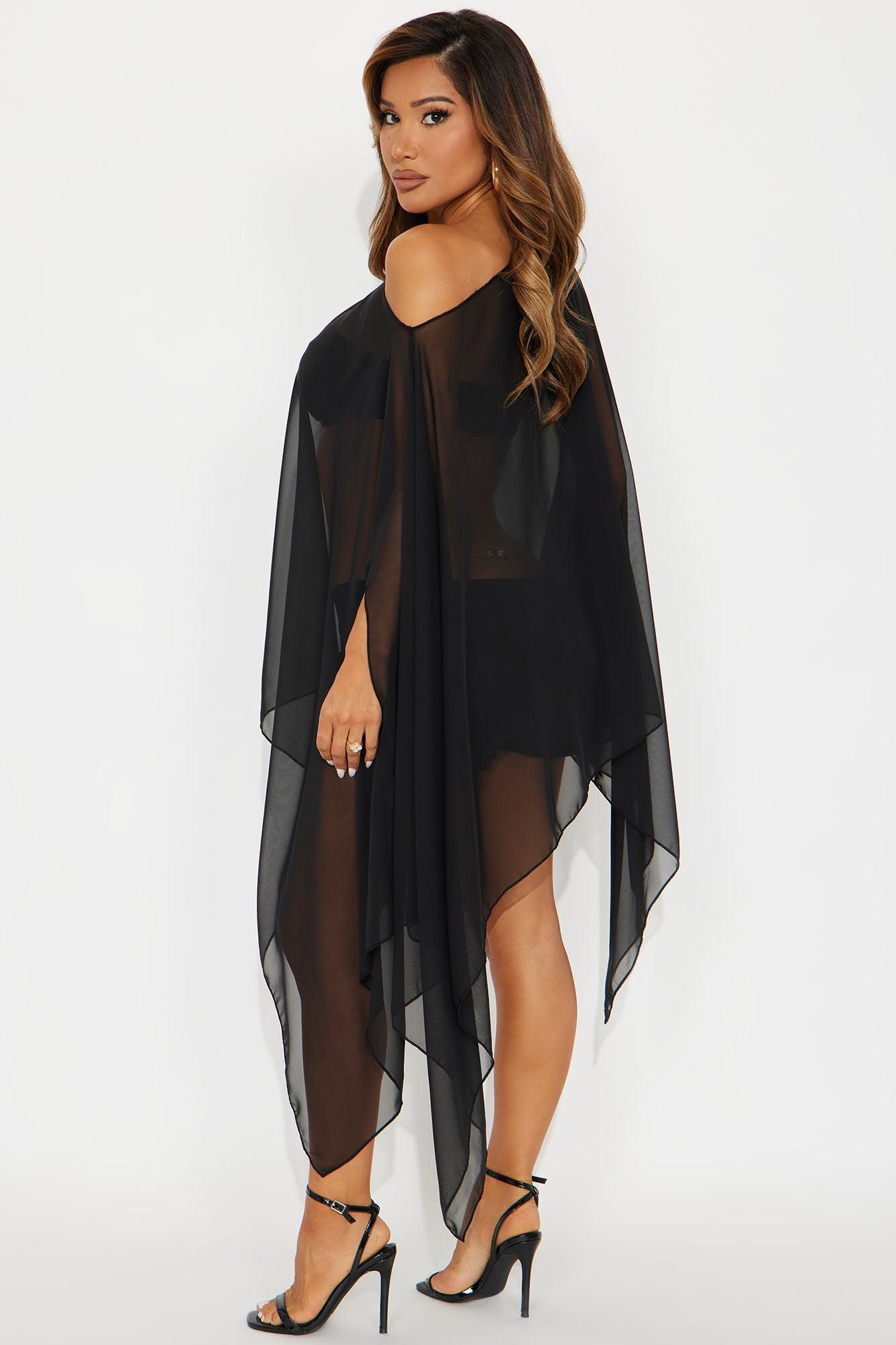 See Through Me 3 Piece Short Set - Black Female Product Image