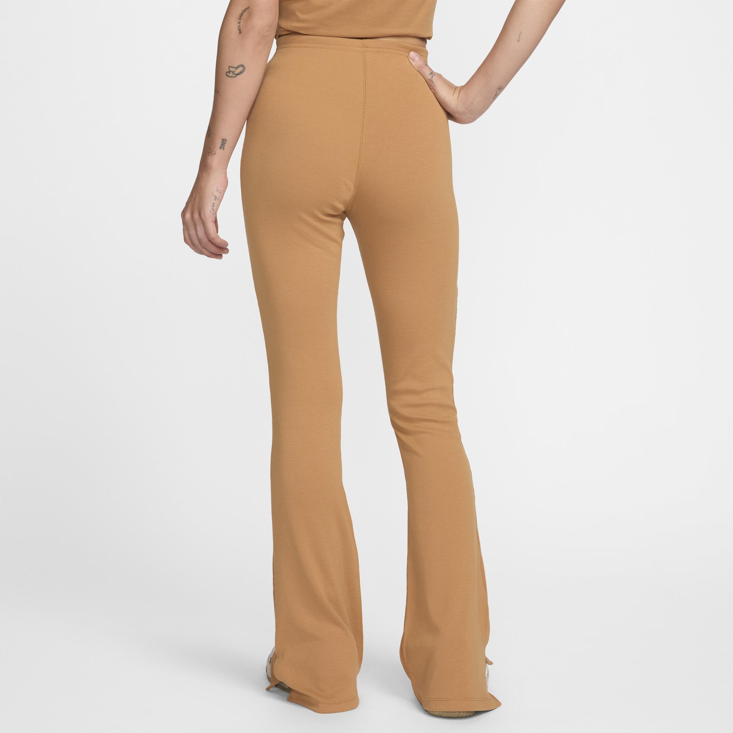 Women's Nike Sportswear Chill Knit Tight Mini-Rib Flared Leggings Product Image