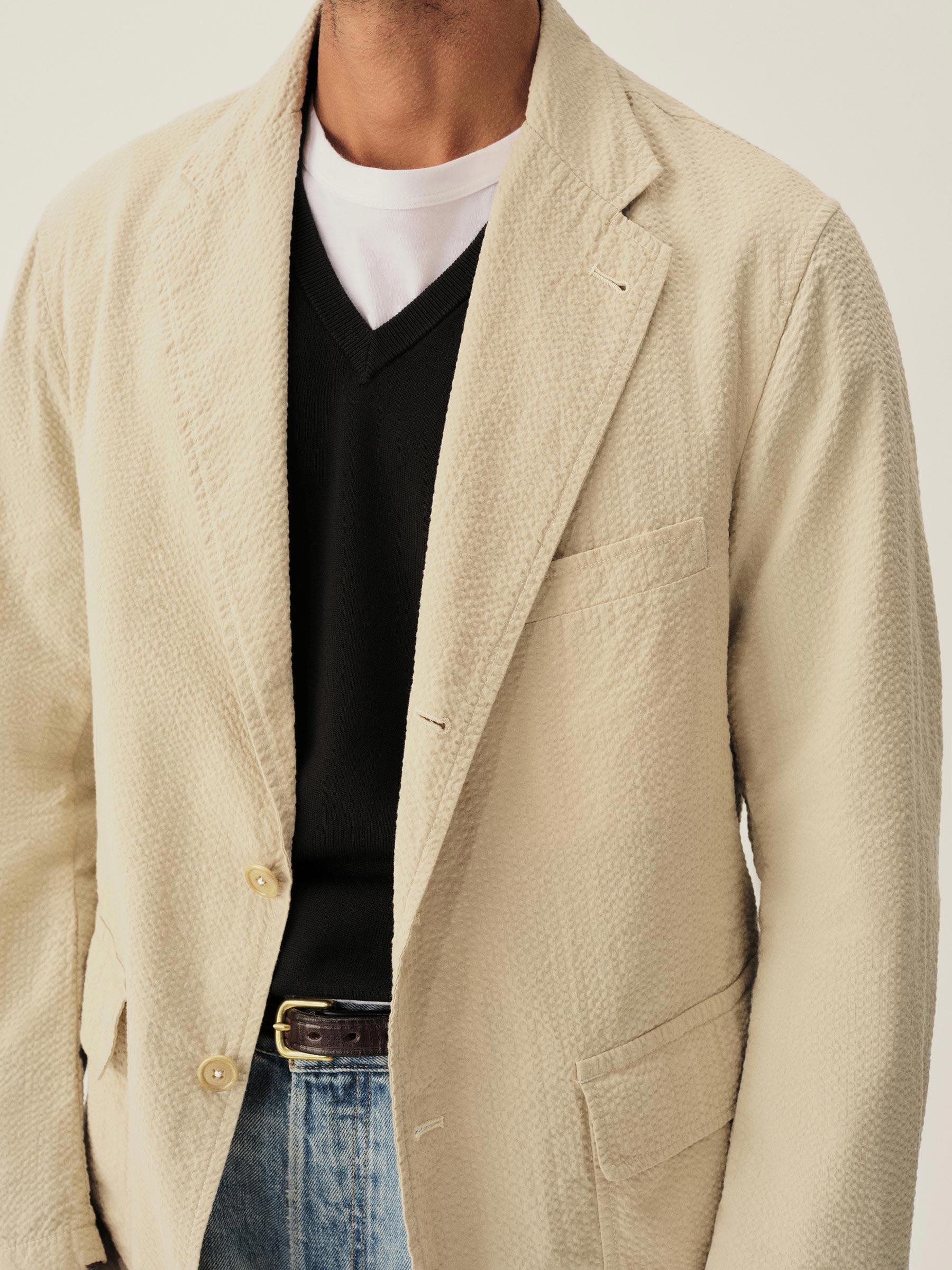Natural Lightweight Seersucker Carry-On Jacket Product Image
