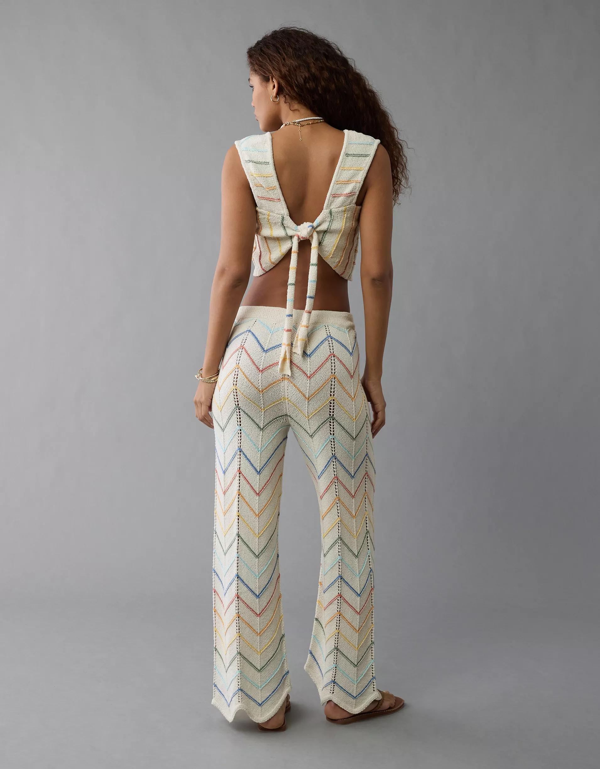 AE Pride Cropped Tie Back Sweater Tank Top Product Image