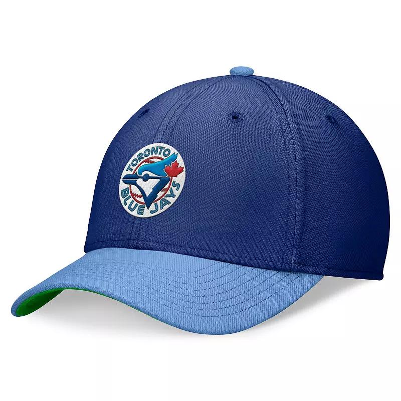Men's Nike Royal/Powder Blue Toronto Blue Jays Cooperstown Collection Rewind Swooshflex Performance Hat, Size: Medium/Large, Jay Blue Product Image