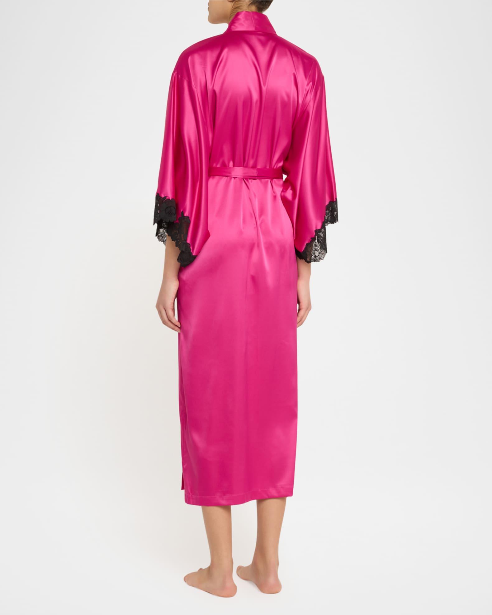 Peony Glamour Lace-Trim Robe Product Image