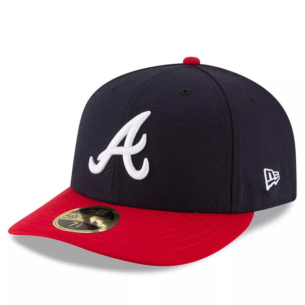 Men's New Era Navy/Red Atlanta Braves Home Authentic Collection On-Field Low Profile 59FIFTY Fitted Hat,  Product Image