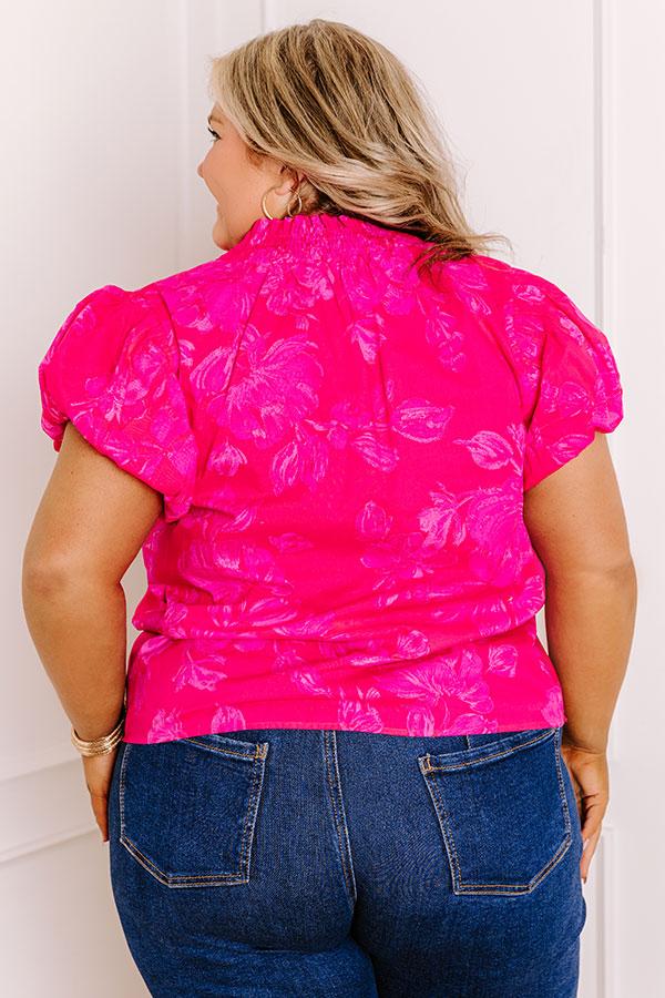 Pretty In Blooms Floral Top Curves Product Image