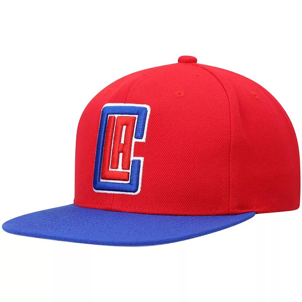 Men's Mitchell & Ness Red/Royal LA Clippers Team Two-Tone 2.0 Snapback Hat Product Image