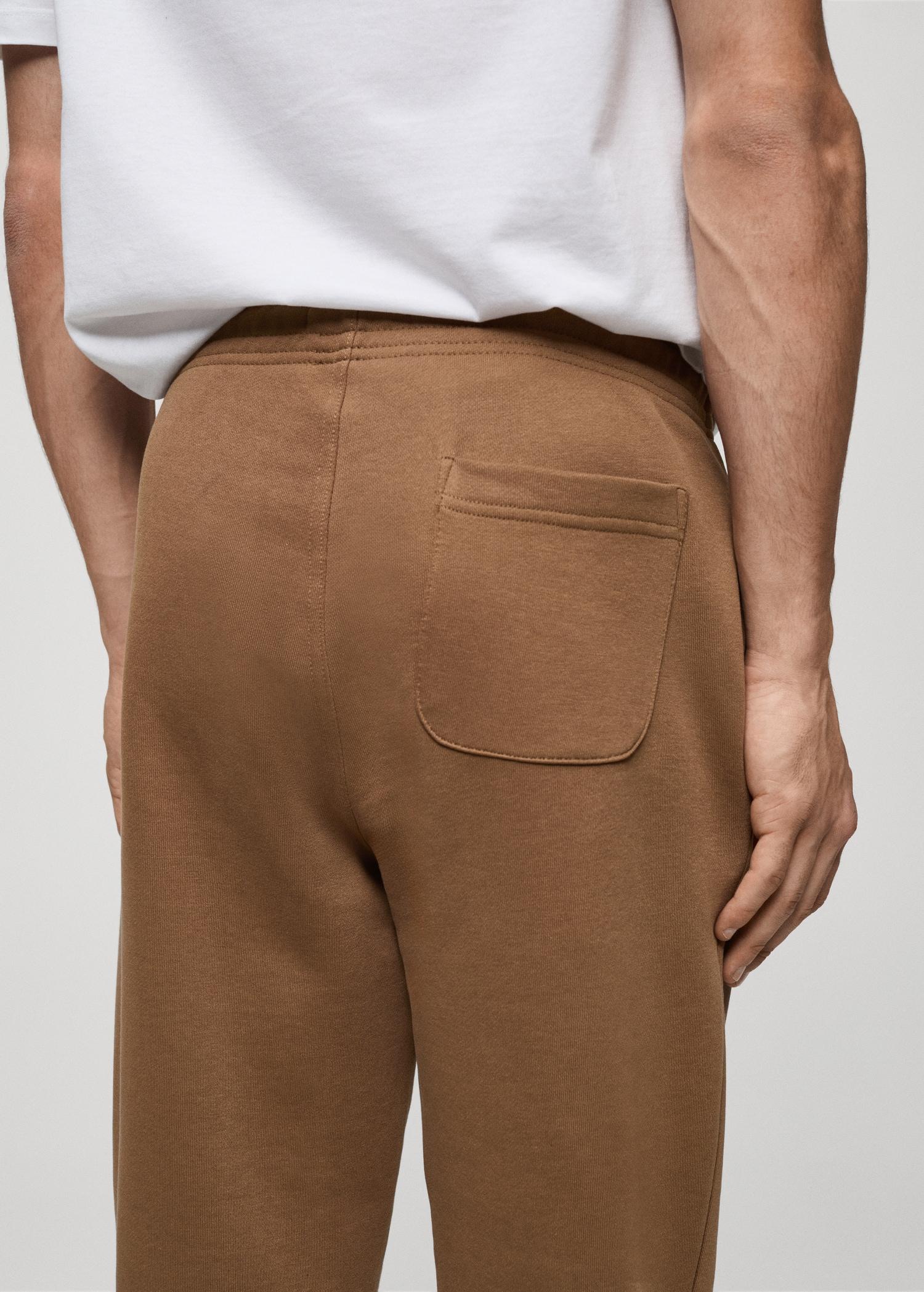 Brushed joggers with elastic waistband - Men | MANGO USA Product Image