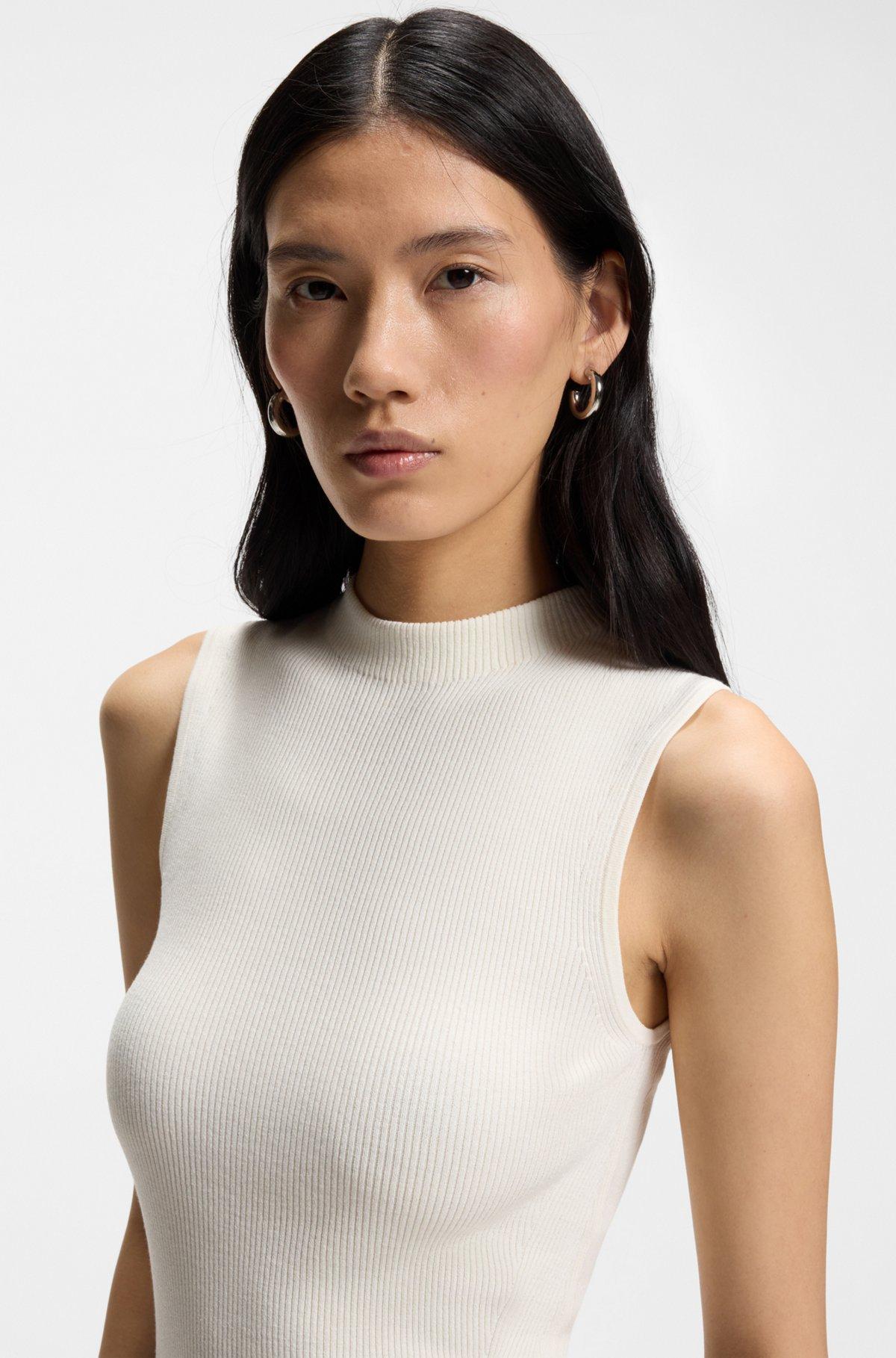 Ribbed top with mock neckline Product Image
