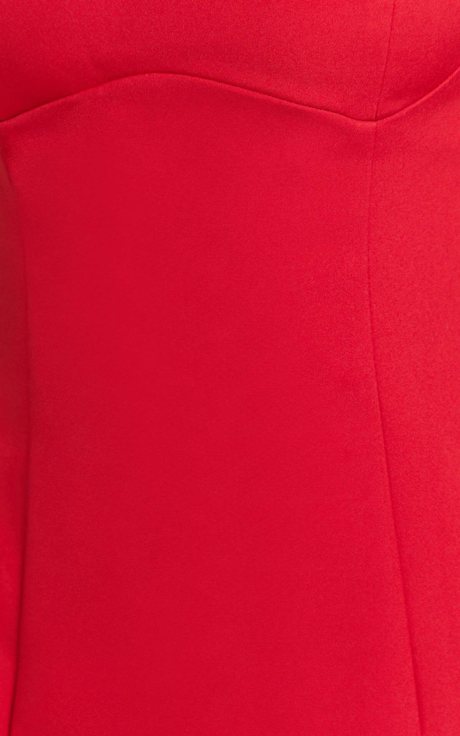 Aretha Mini Dress - Corset Panel Dress in Red Product Image