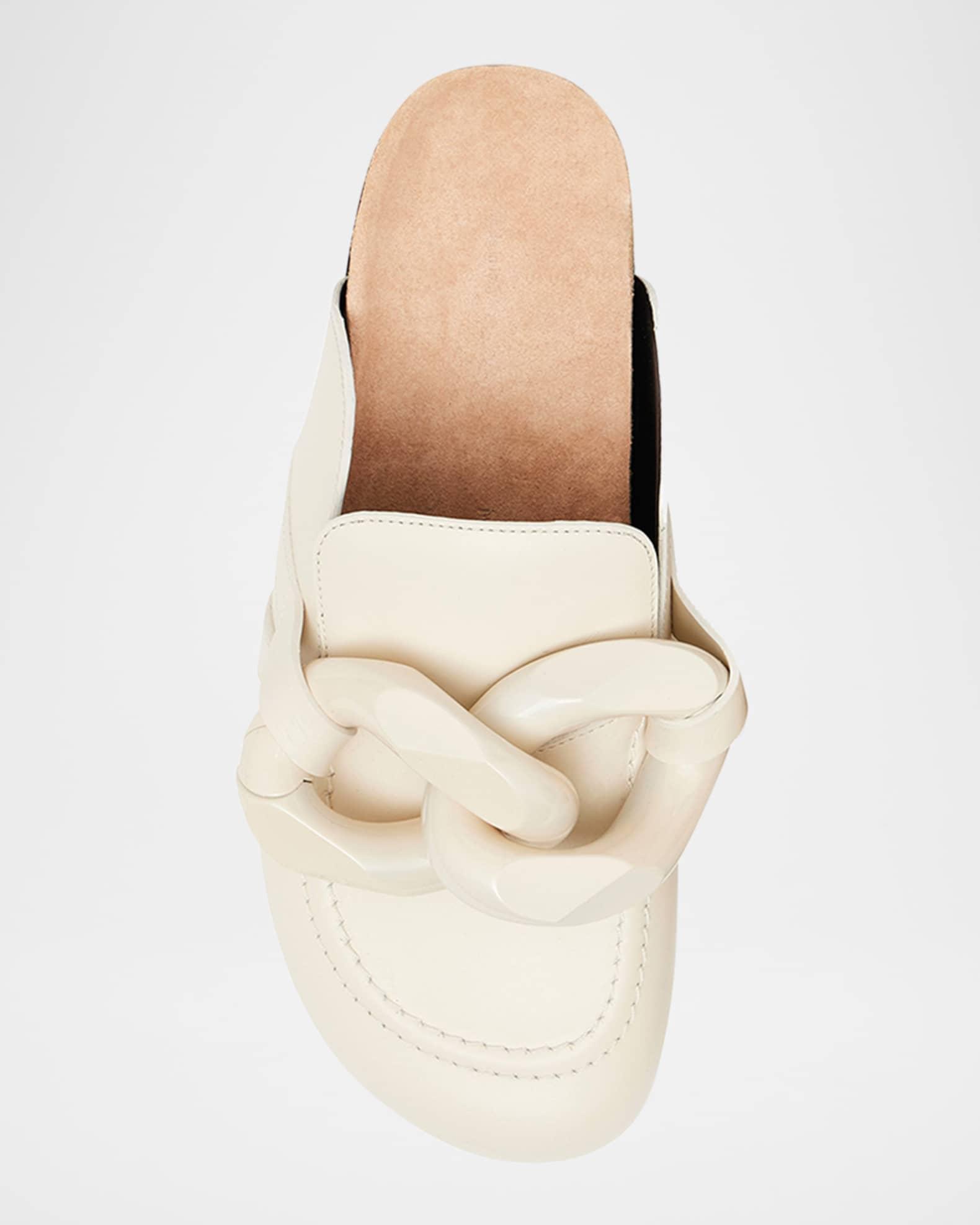 Chunky Chain Leather Loafer Mules Product Image