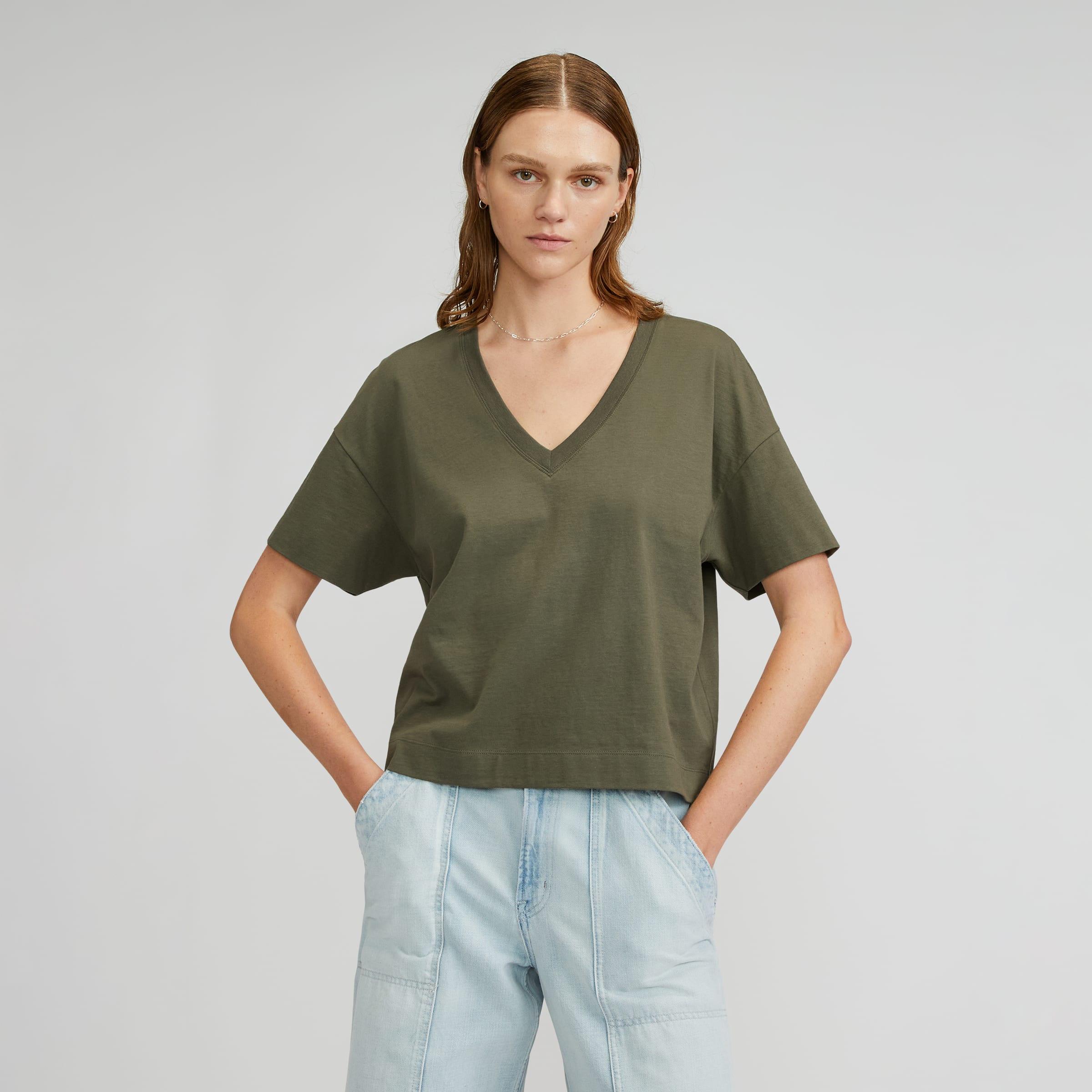 Womens Organic Cotton Slouchy V-Neck T-Shirt by Everlane Product Image