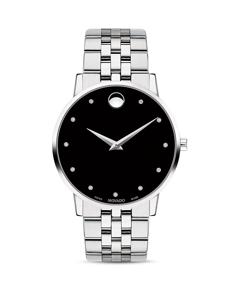 Movado Museum Classic Stainless Steel Diamond-Index Watch, 40mm Product Image