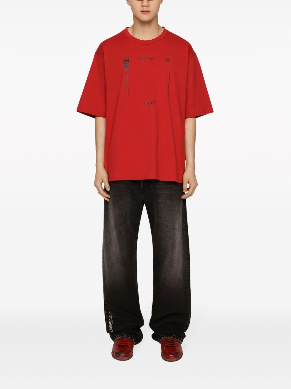 text-print cotton T-shirt Product Image