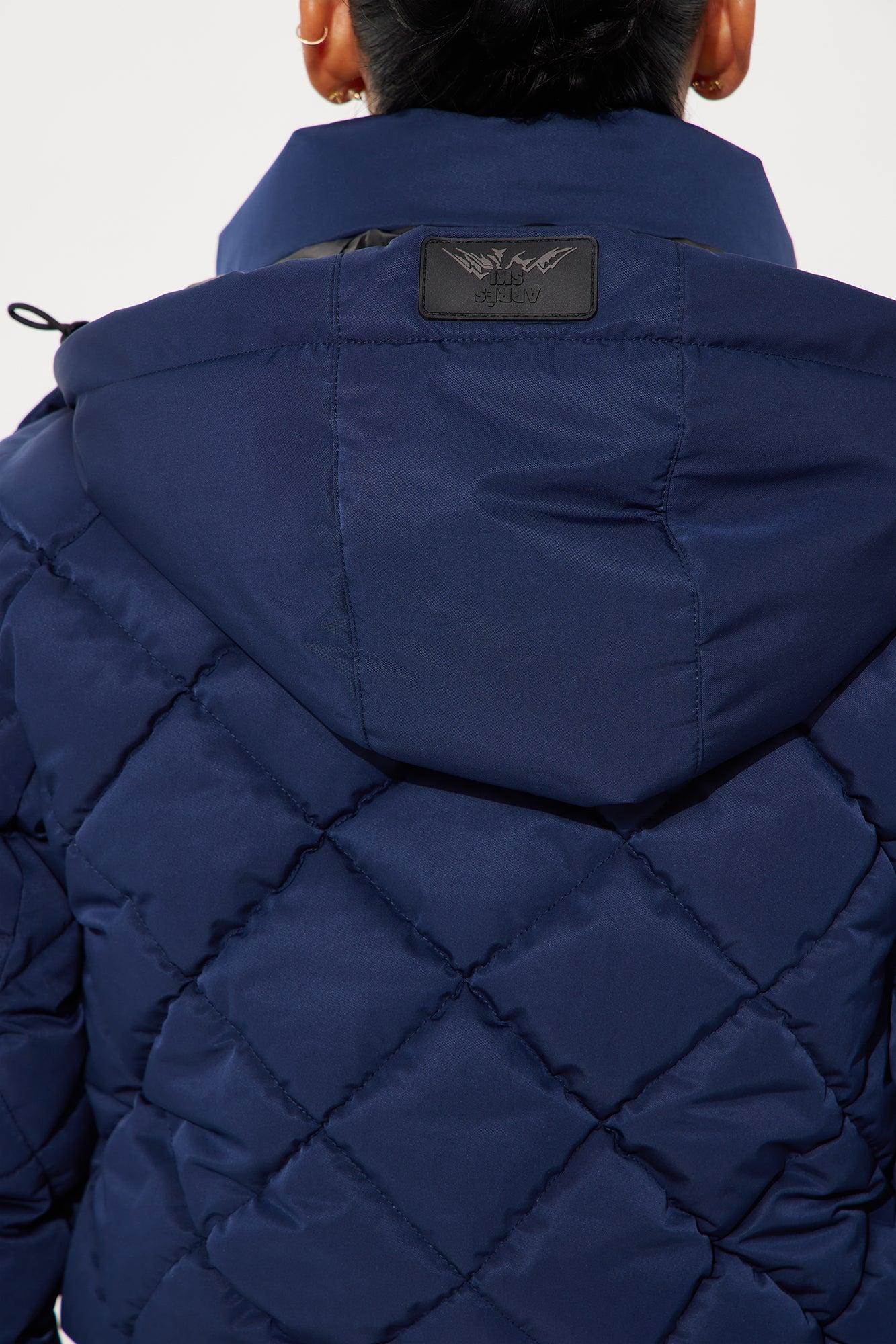Snow Days Quilted Puffer Jacket - Navy Product Image