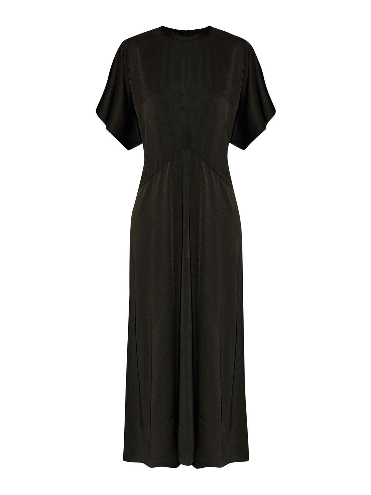 ISABEL MARANT Maxi Dress With Draped Sleeves And Fitted Waistline In Black Product Image