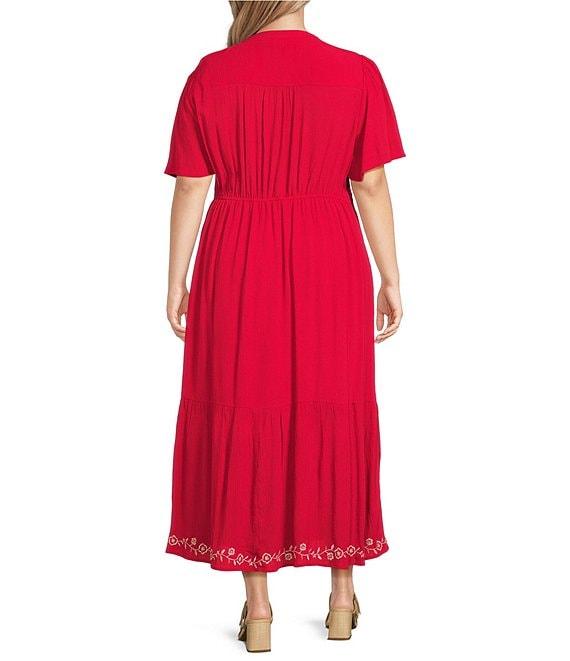 Nurture Plus Size Flutter Sleeve Maxi Dress Product Image