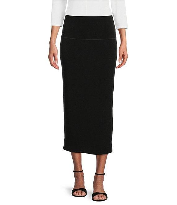 Eva Varro Elastic Waist Straight Sheath Midi Skirt Product Image