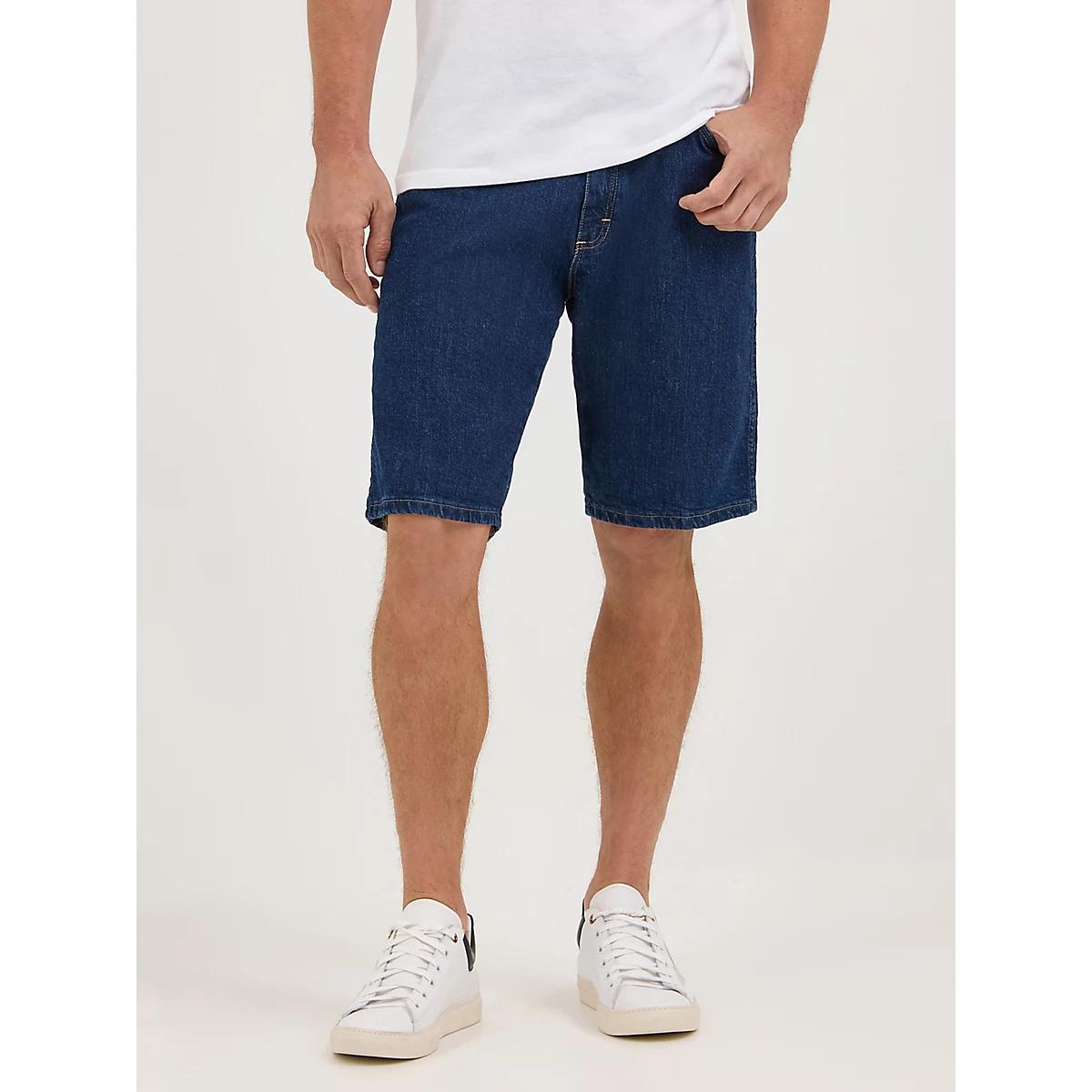 Men's Wrangler® Five Star Premium 5-pocket Relaxed Denim Short in Medium Stone Product Image