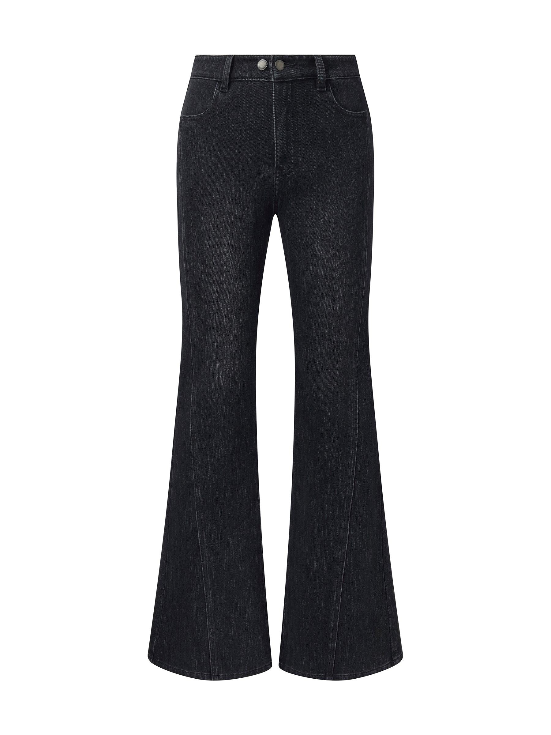 Brushed Denim Women Flared Jeans Product Image