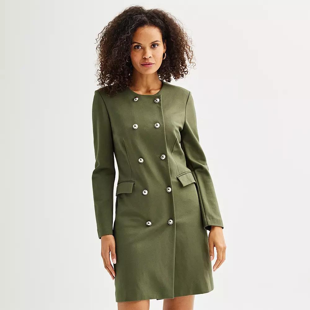 Women's Nanette Lepore Long Sleeve Blazer Dress, Size: 14, Green Product Image