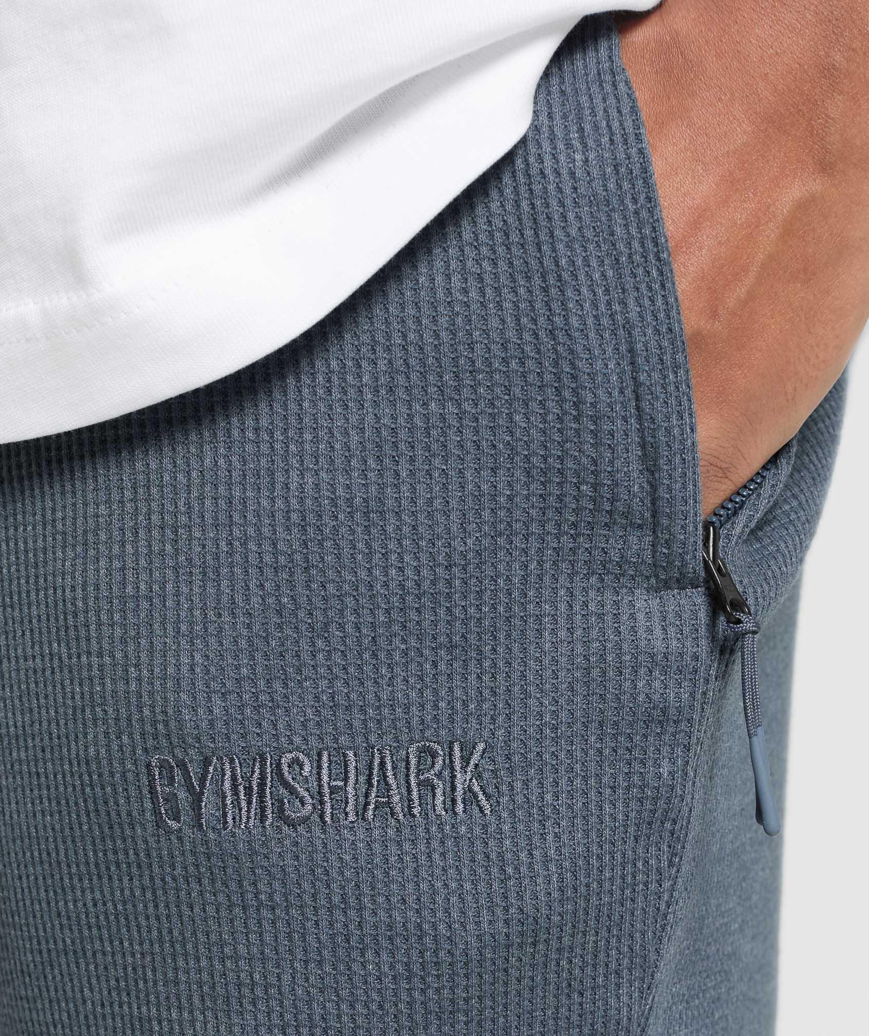 Gymshark Waffle Shorts - Titanium Blue Male Product Image