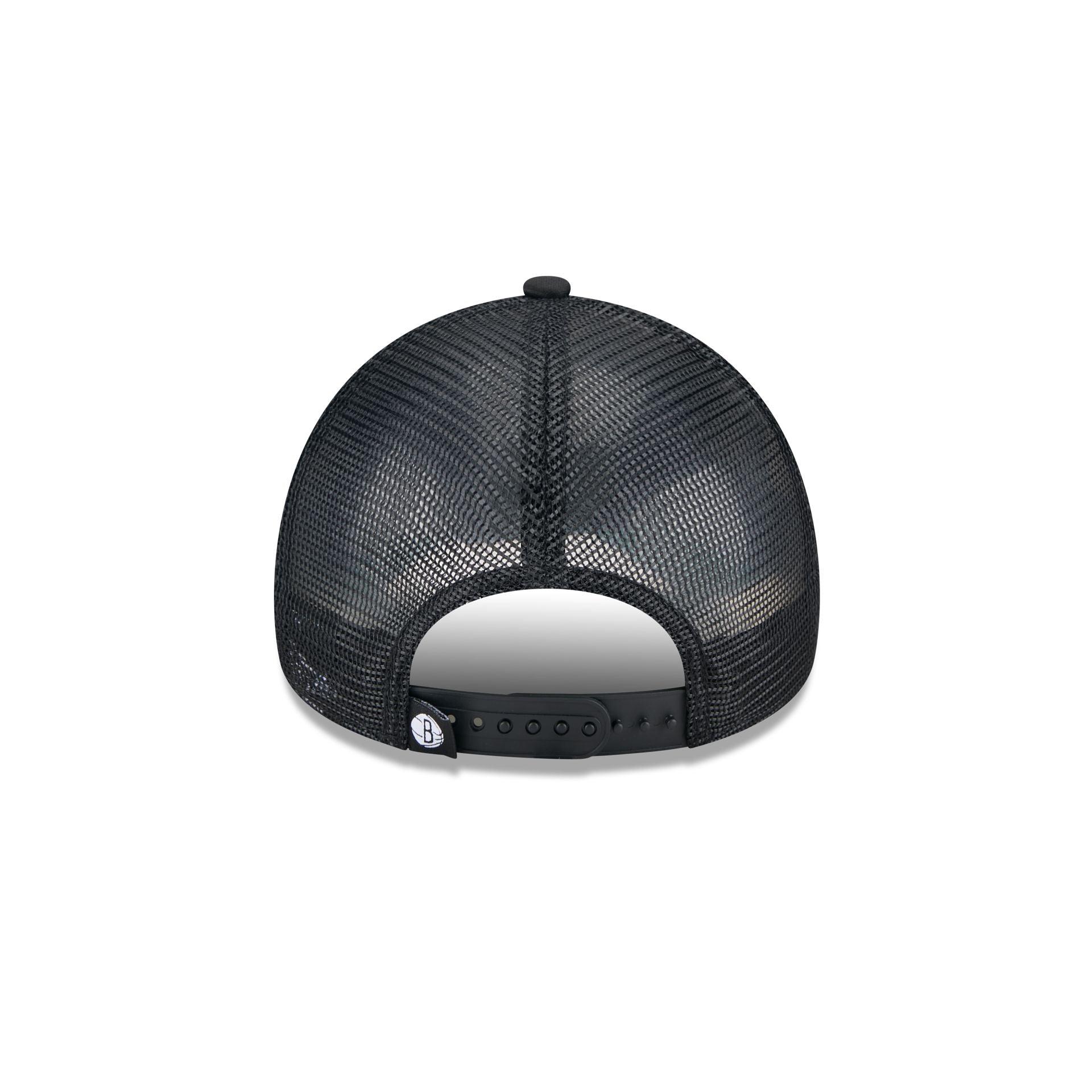 Brooklyn Nets Distressed 9FORTY A-Frame Trucker Hat Male Product Image