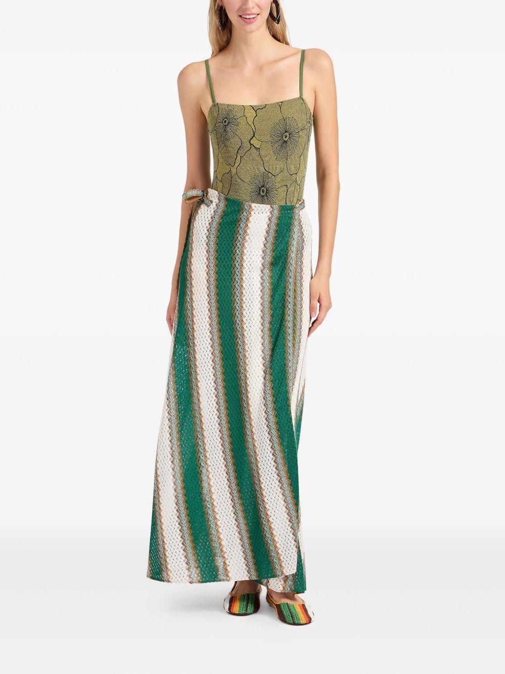 diagonal-stripe maxi skirt Product Image