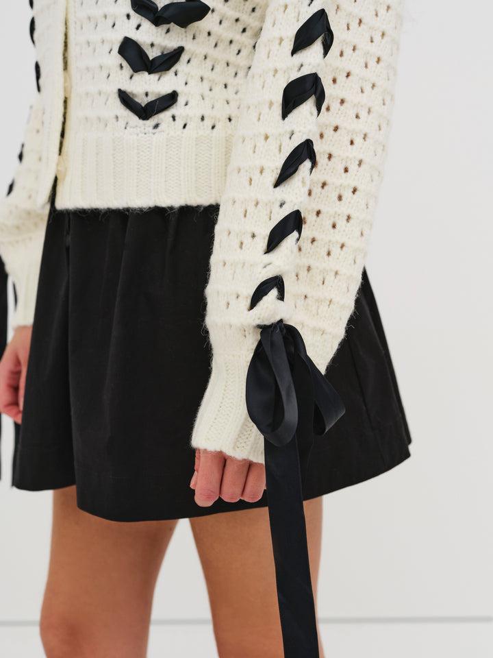 Laurel Oversized Cardigan — Black Product Image