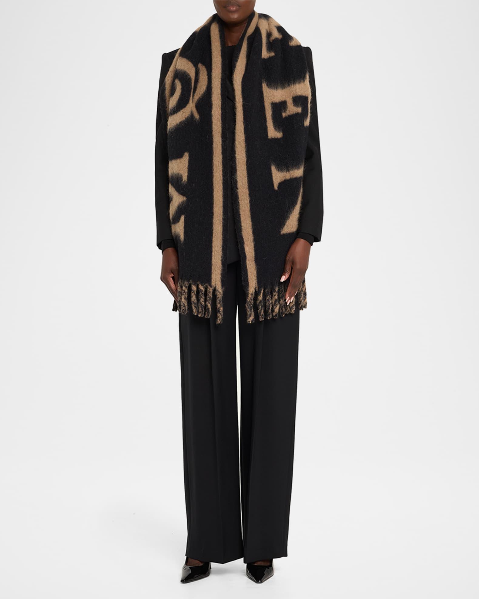 Wool-Blend Logo Jacquard Scarf Product Image