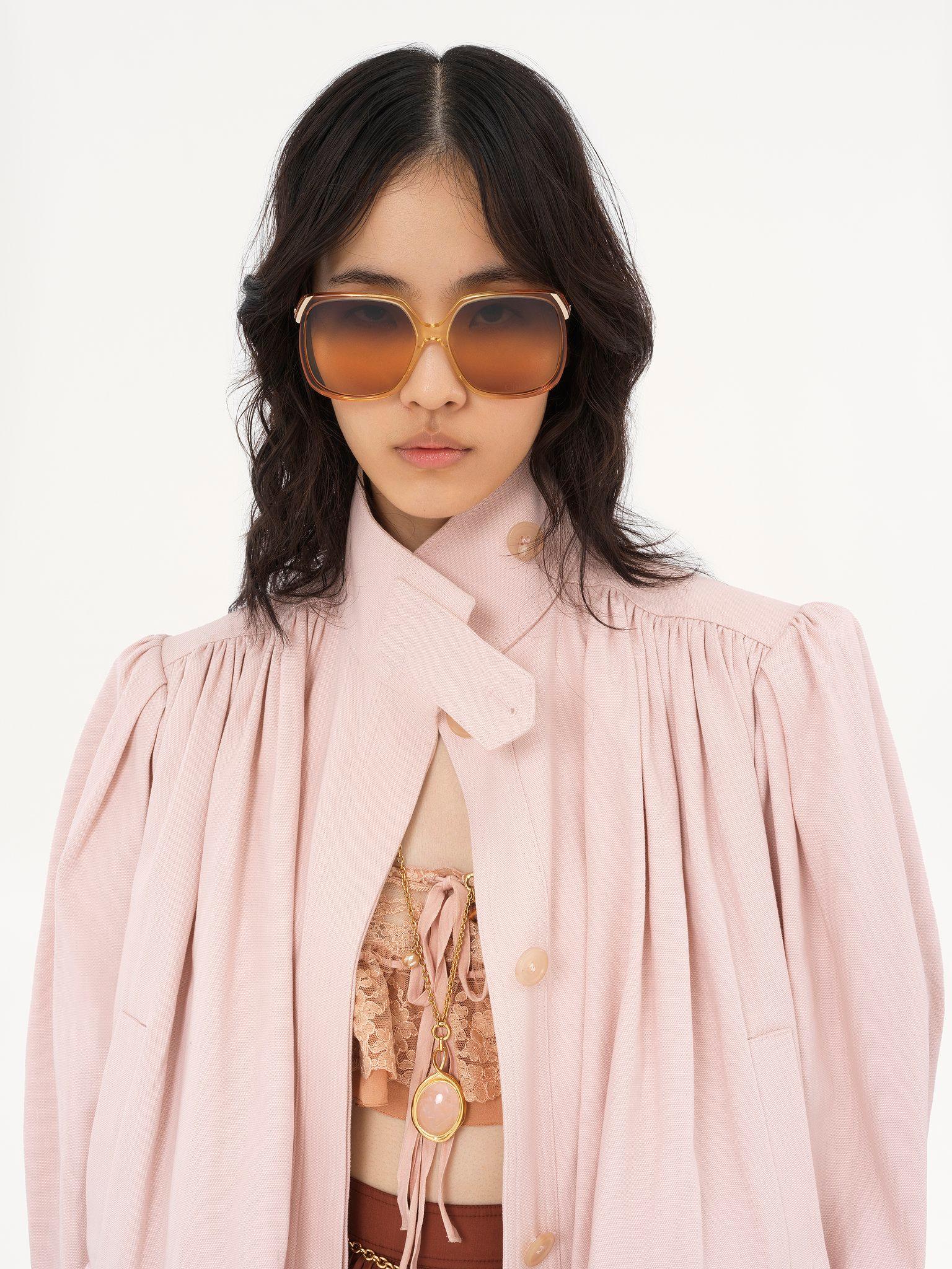 Gathered boule jacket in cotton canvas Product Image