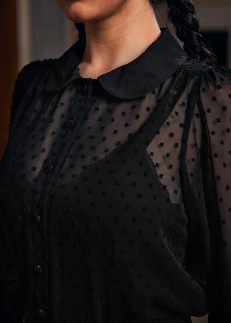 More Mulled Wine Collared Blouse Product Image