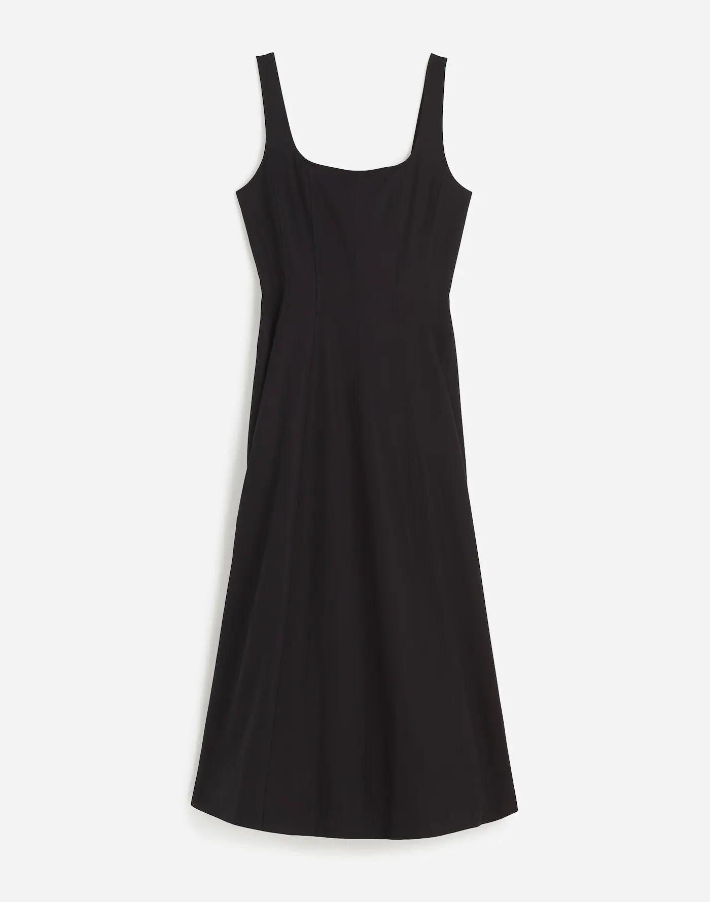 Seamed Squareneck Midi Dress Product Image