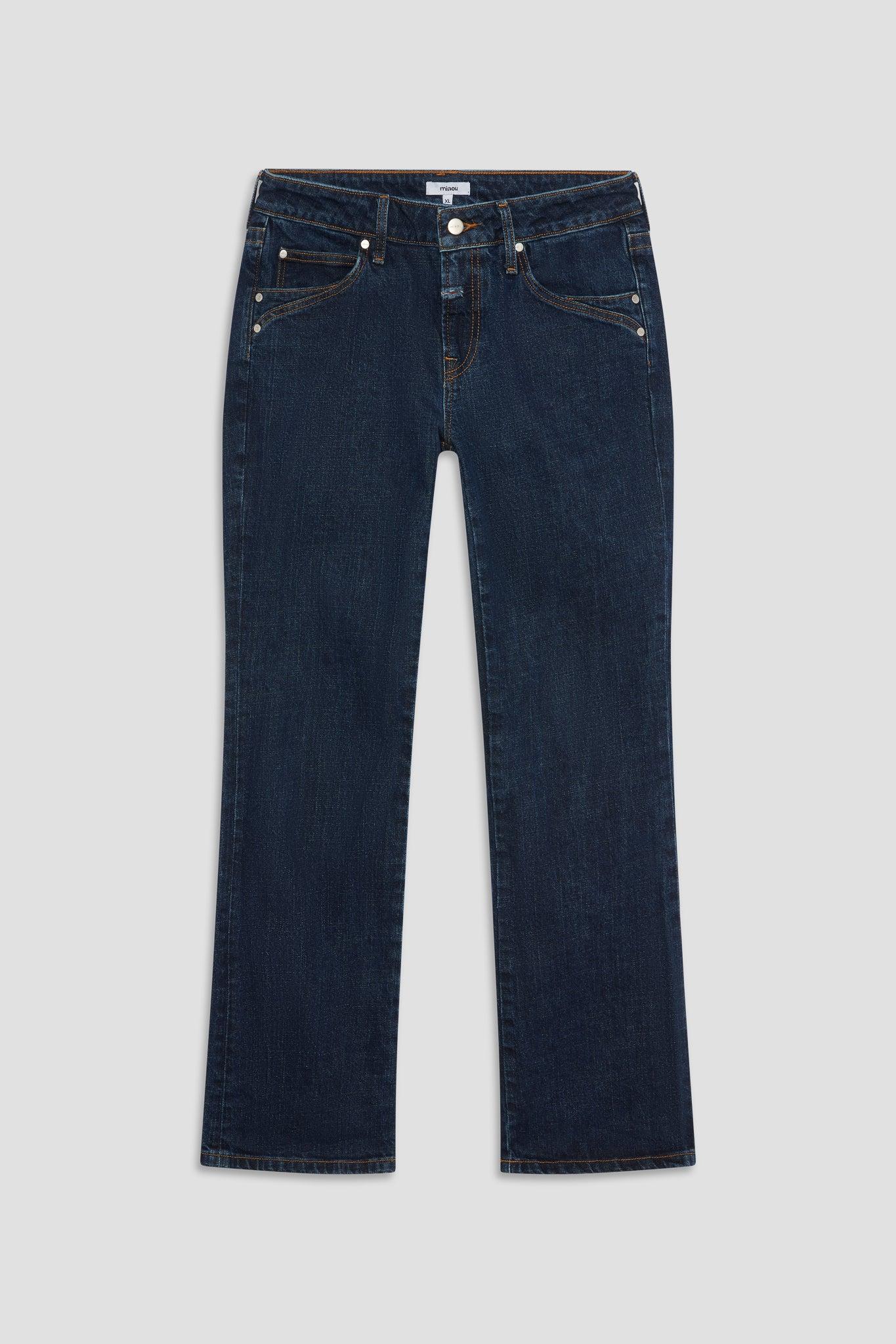 LOW RISE FLARE JEAN - DARK WASH Product Image