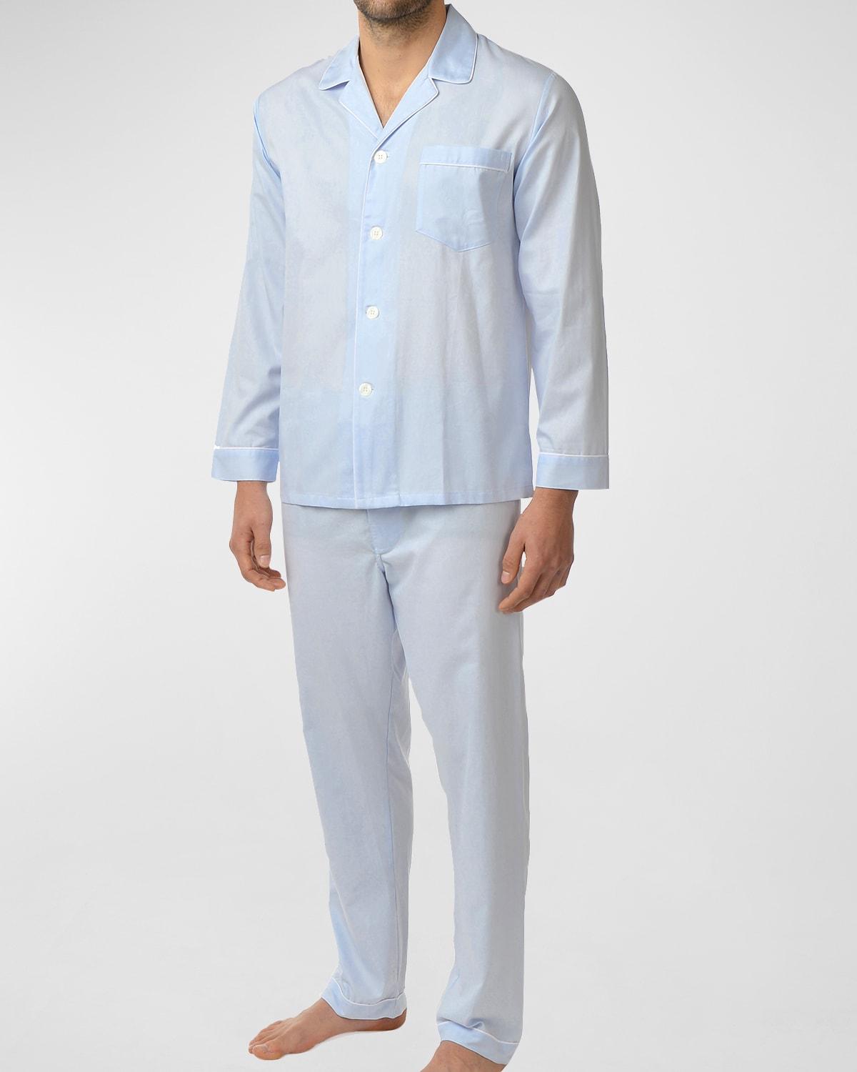 Mens Piped Pajama Set Product Image