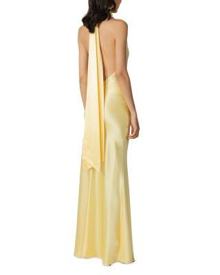Penelope Satin Halter Neck Gown Product Image